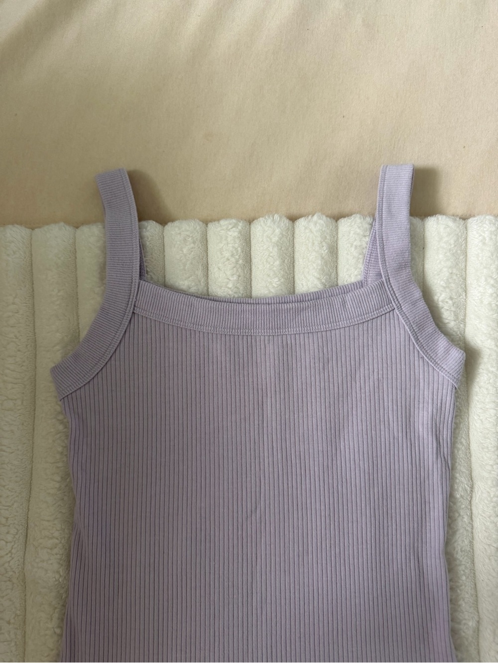 American Eagle Outfitters Lilac Ribbed Tank Top - Light Purple - Picture 2 of 4